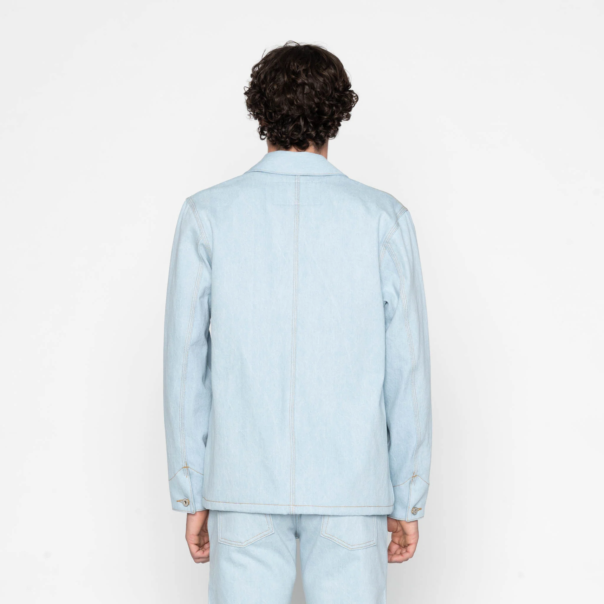 Chore Coat - Secret Agent Denim - Bleach Blue - Image 4