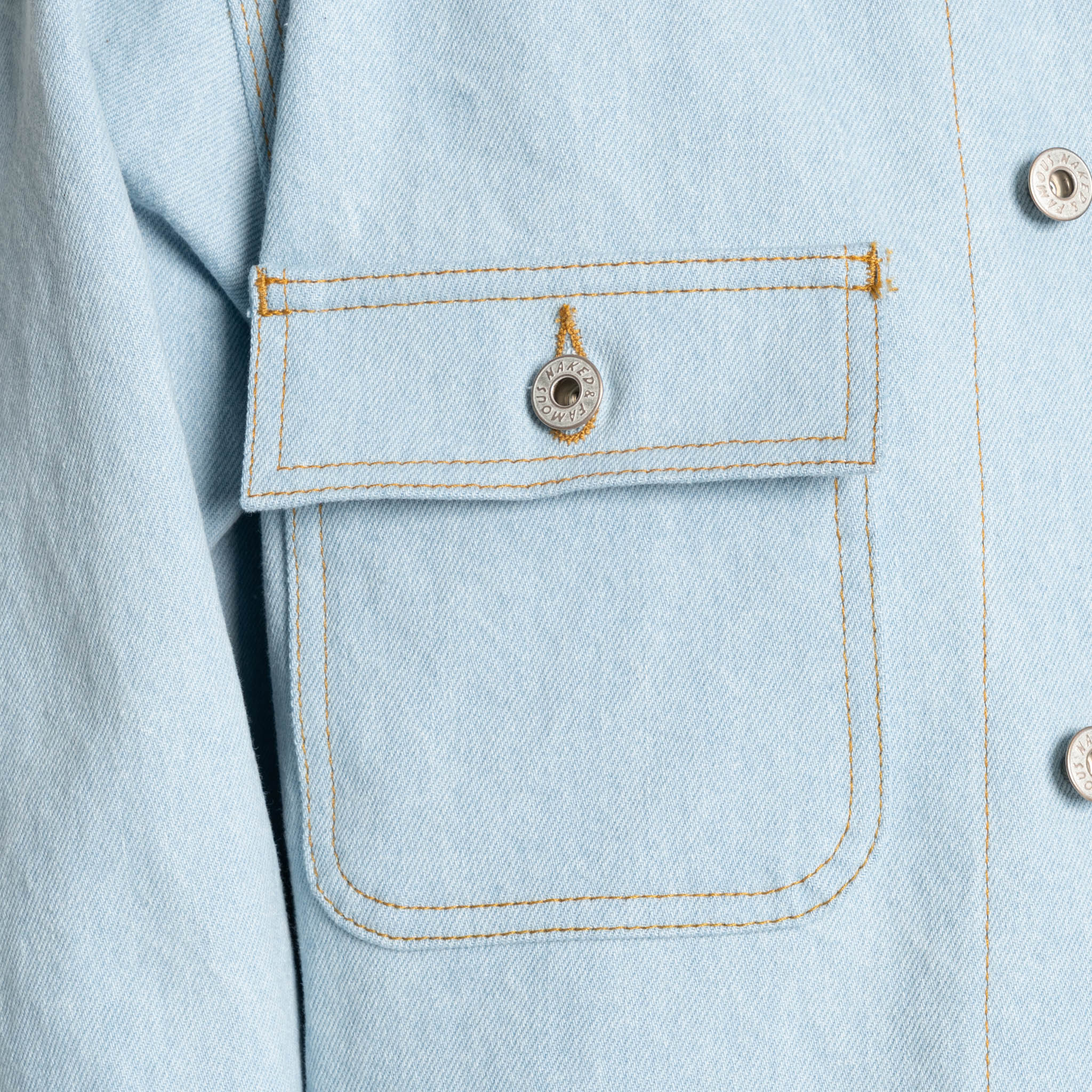 Chore Coat - Secret Agent Denim - Bleach Blue - Image 7