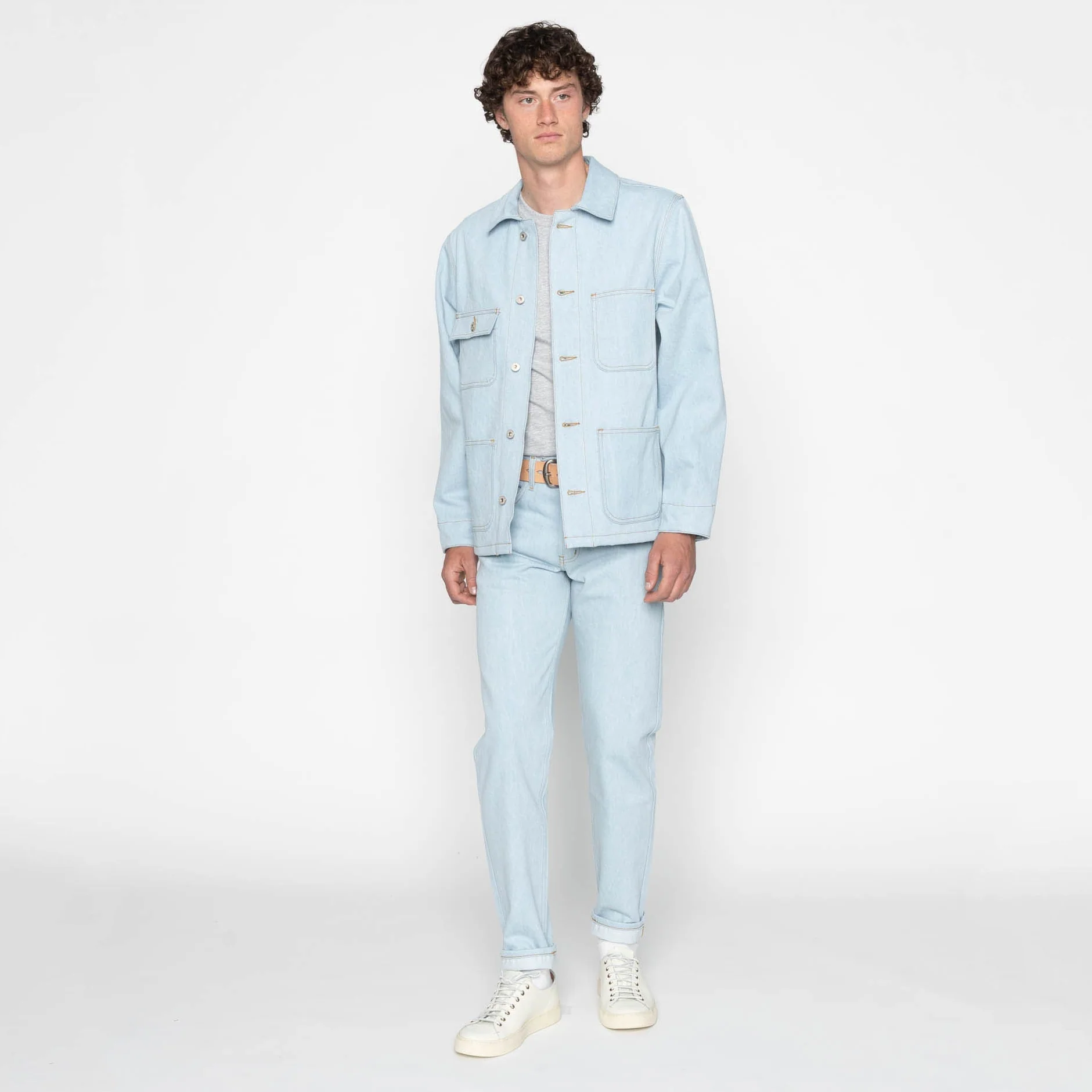 Chore Coat - Secret Agent Denim - Bleach Blue - Image 8