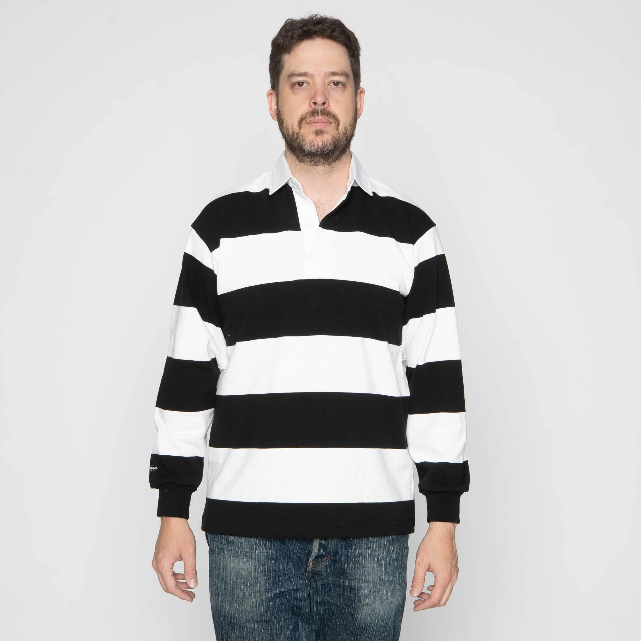 Classic Rugby Jersey - White/Black - Image 2