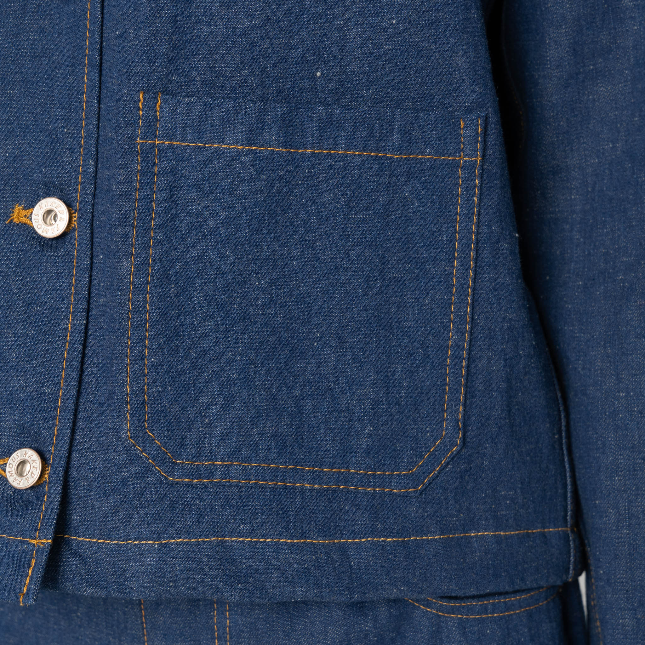 Gracie Jacket - 2x1 Dungaree Nep Denim - Mid Indigo - Image 5