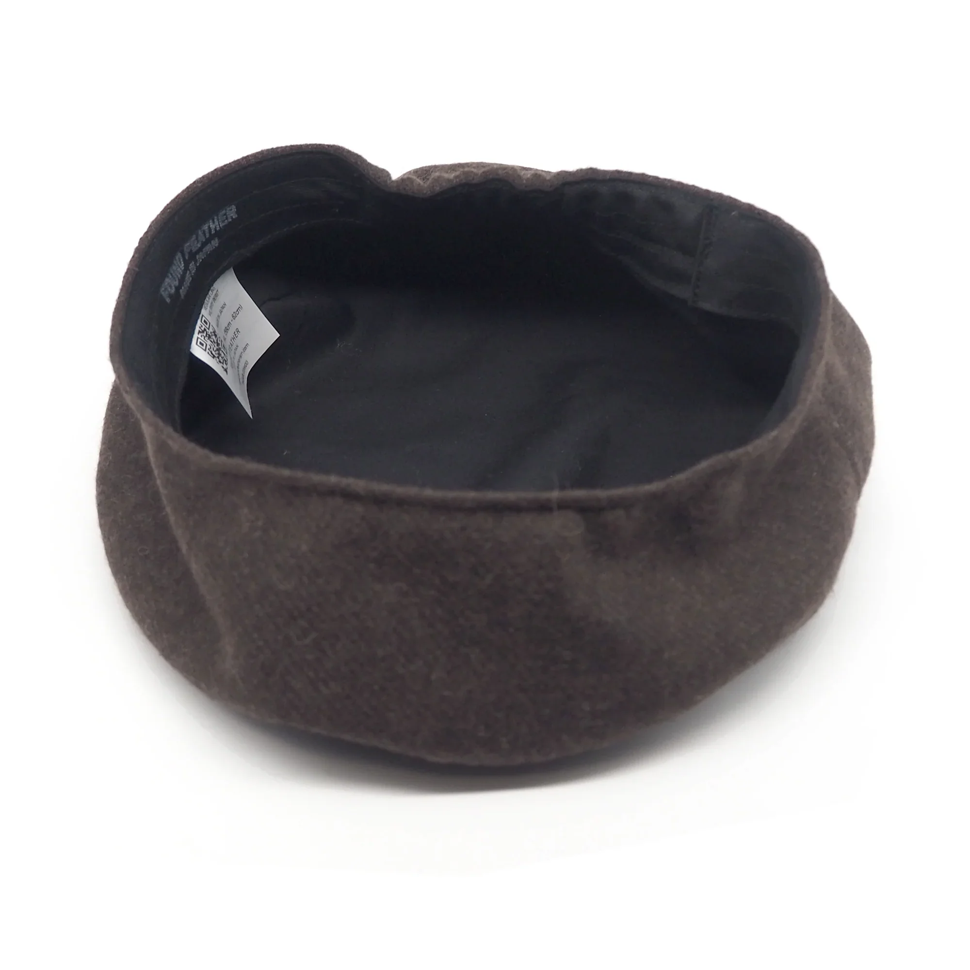 Military Beret Melange Wool - Brown - Image 2