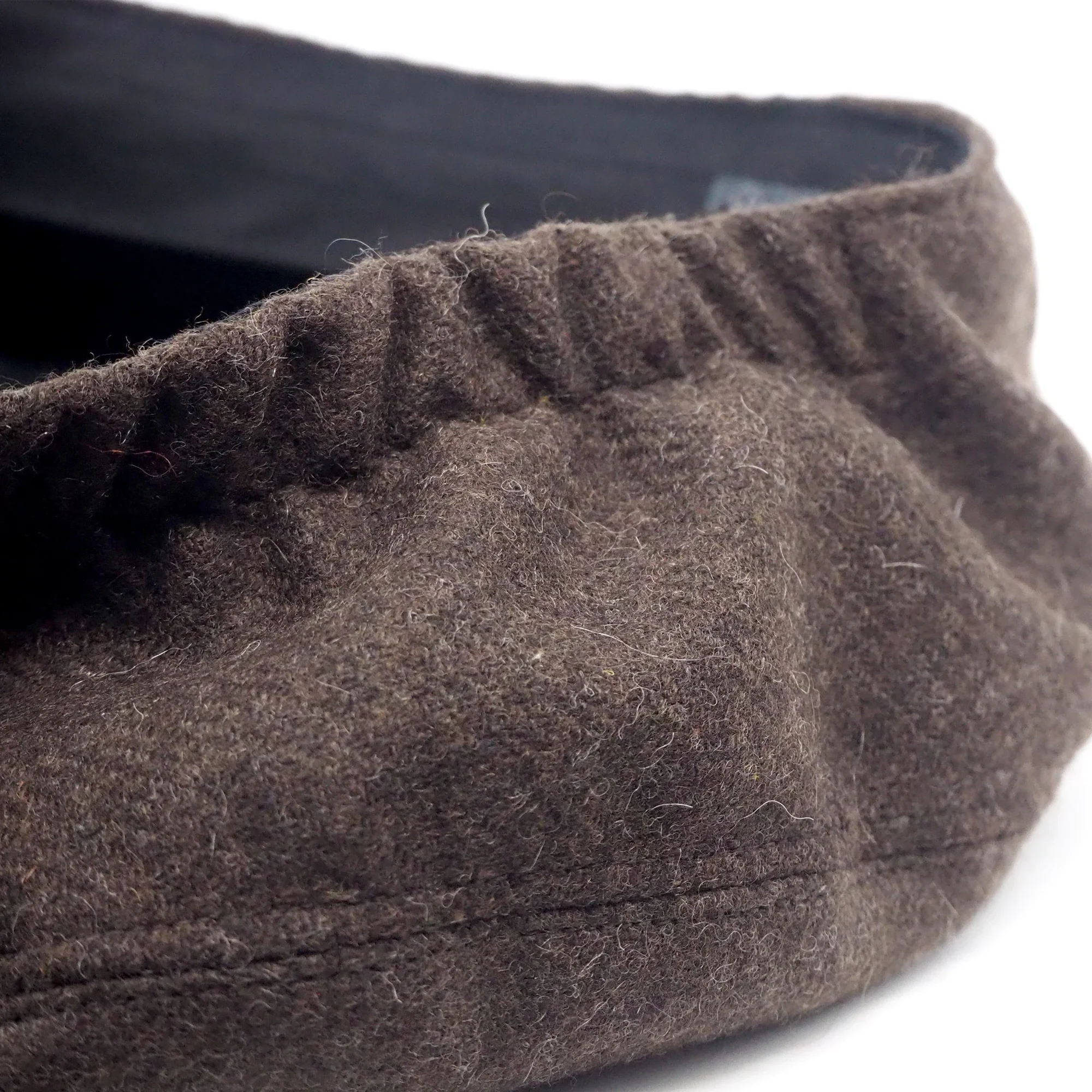 Military Beret Melange Wool - Brown - Image 3