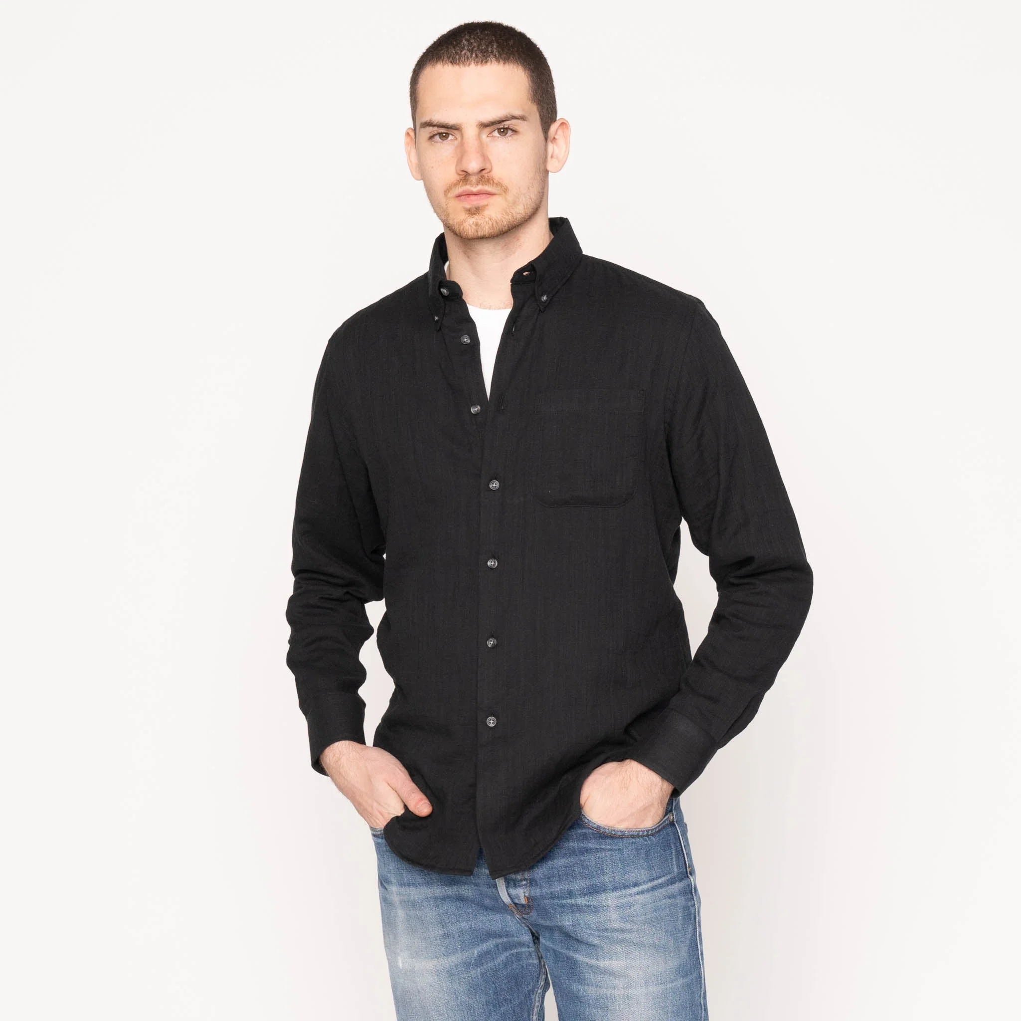 Easy Shirt - Double Weave Gauze - Black - Image 2