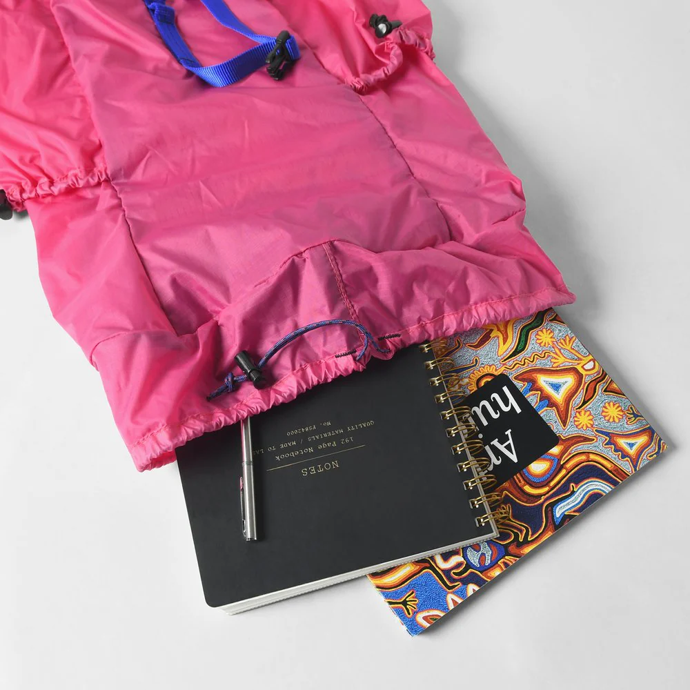 Packable Backpack - 70D Ripstop Nylon Pink - Image 4