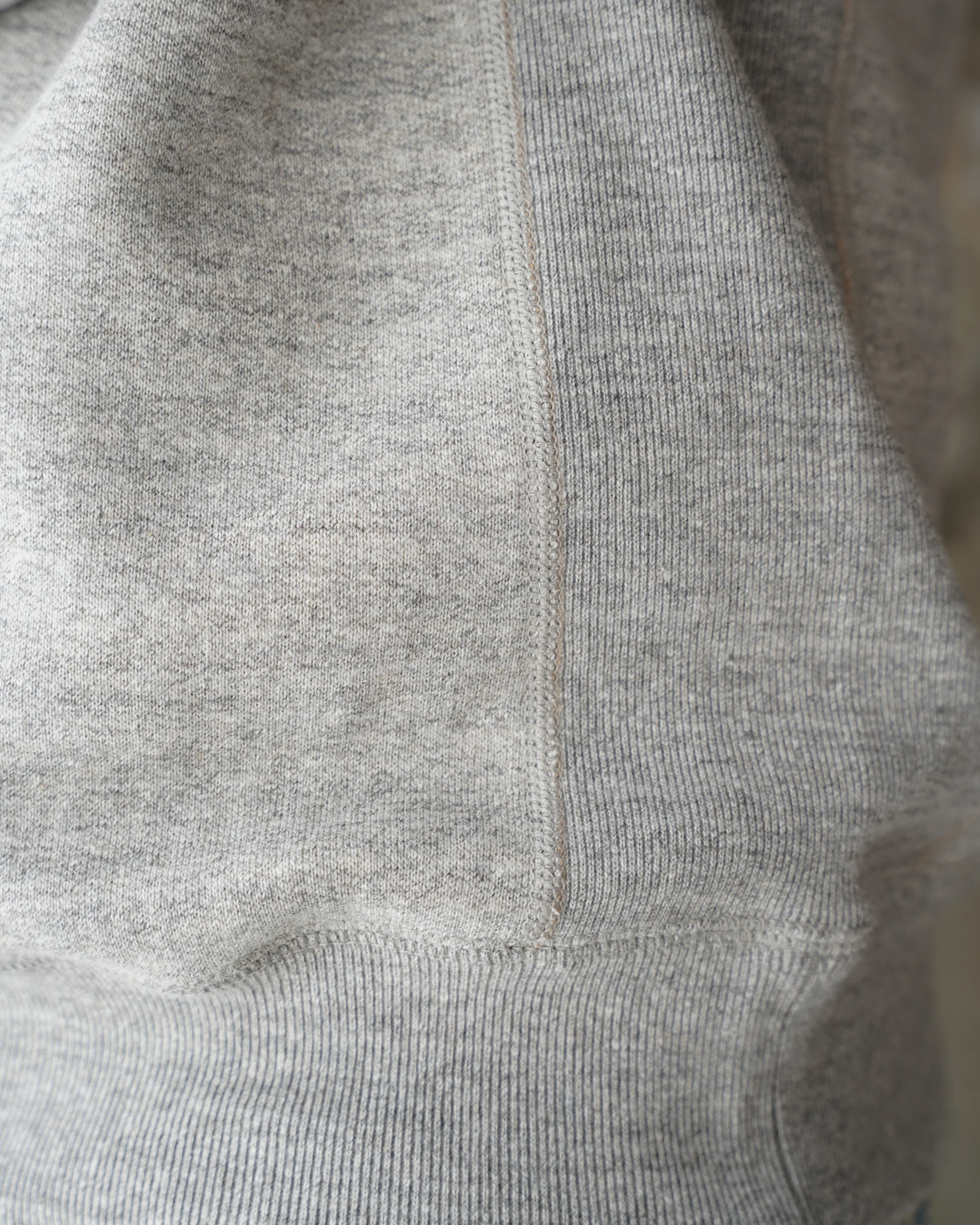 Pullover Crewneck - Fleeced Foxfibre® - Heather Grey - Image 7