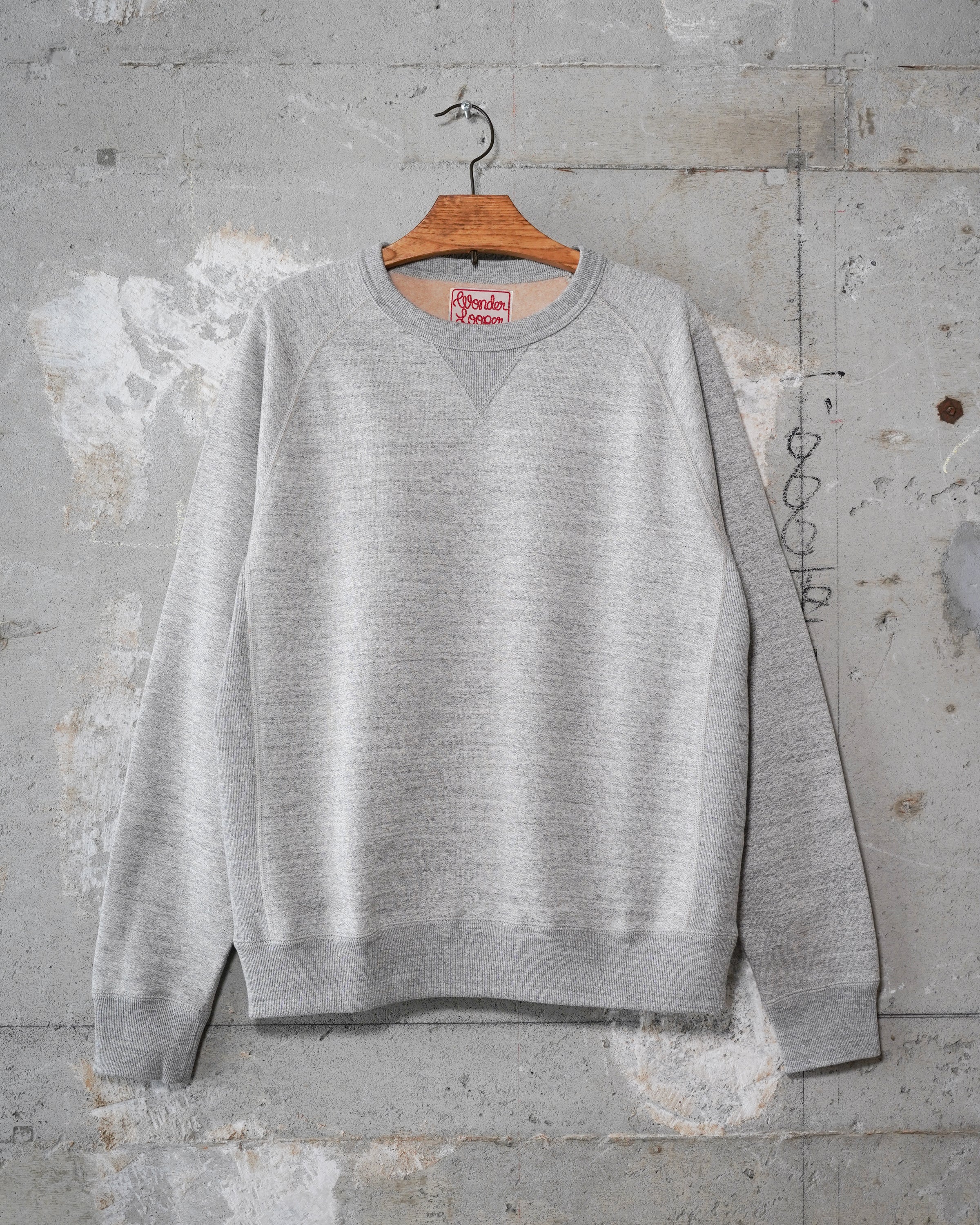 Pullover Crewneck - Fleeced Foxfibre® - Heather Grey - Image 8
