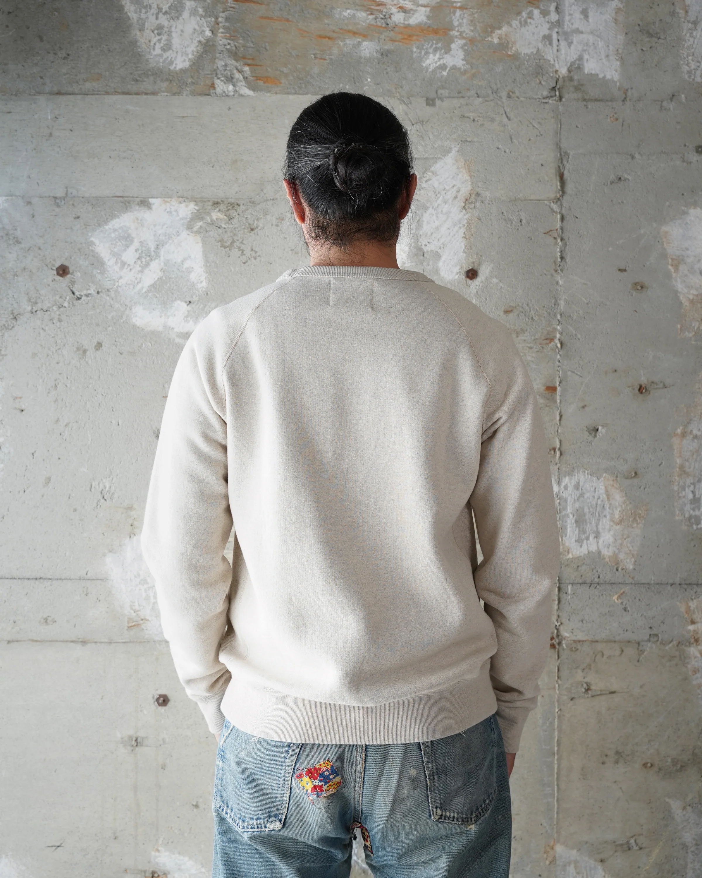 Pullover Crewneck - Fleeced Foxfibre® - Oatmeal - Image 3
