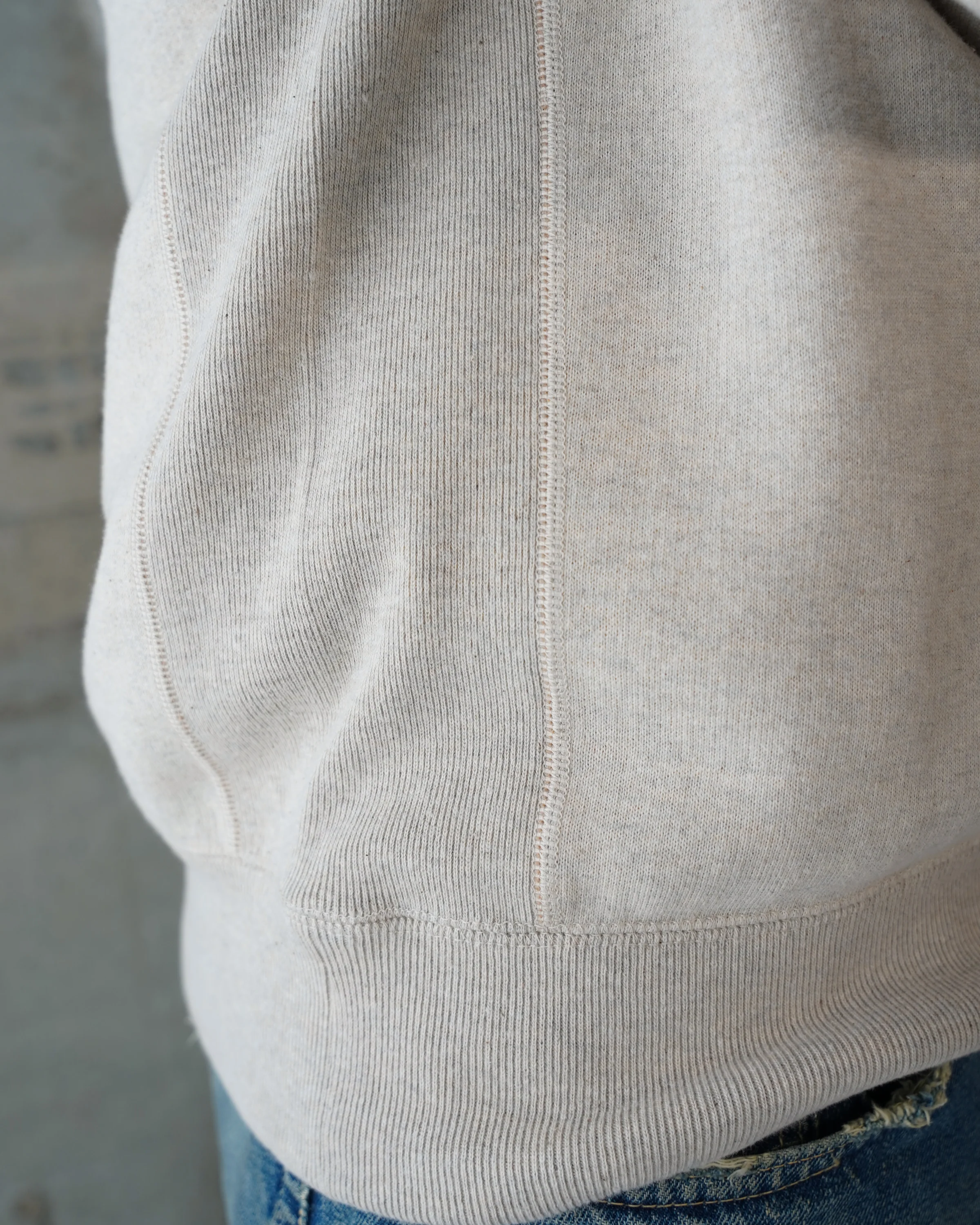 Pullover Crewneck - Fleeced Foxfibre® - Oatmeal - Image 5