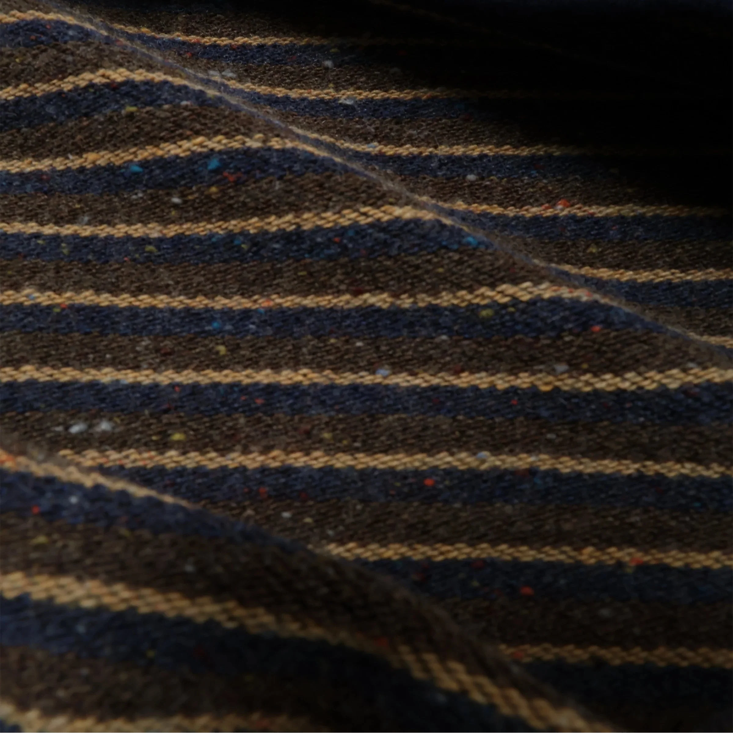 Pullover Crewneck - Real Indigo Blanket Striped French Terry - Image 6