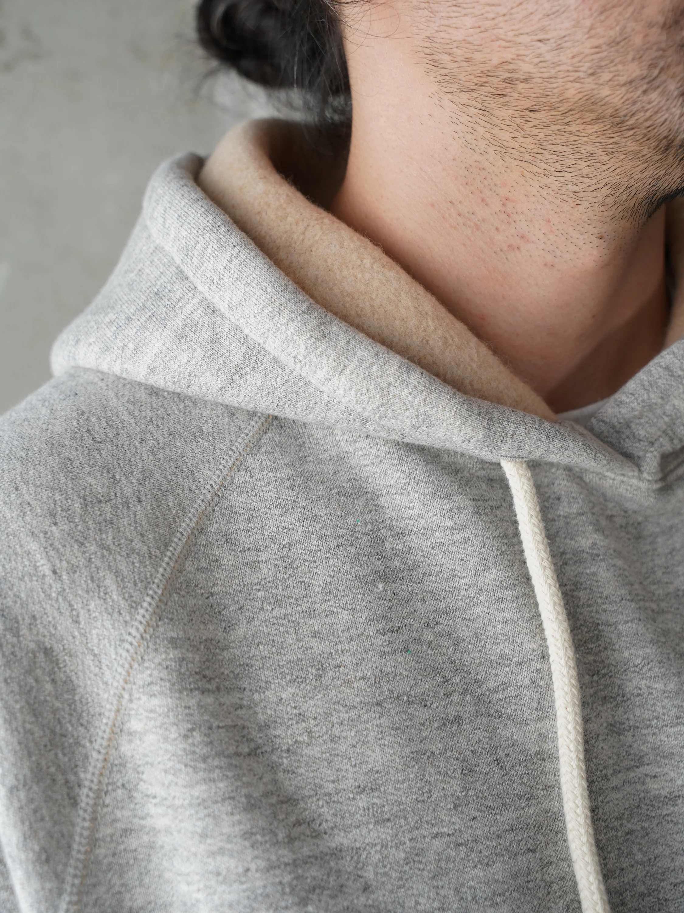 Pullover Hoodie - Fleeced Foxfibre® - Heather Grey - Image 5