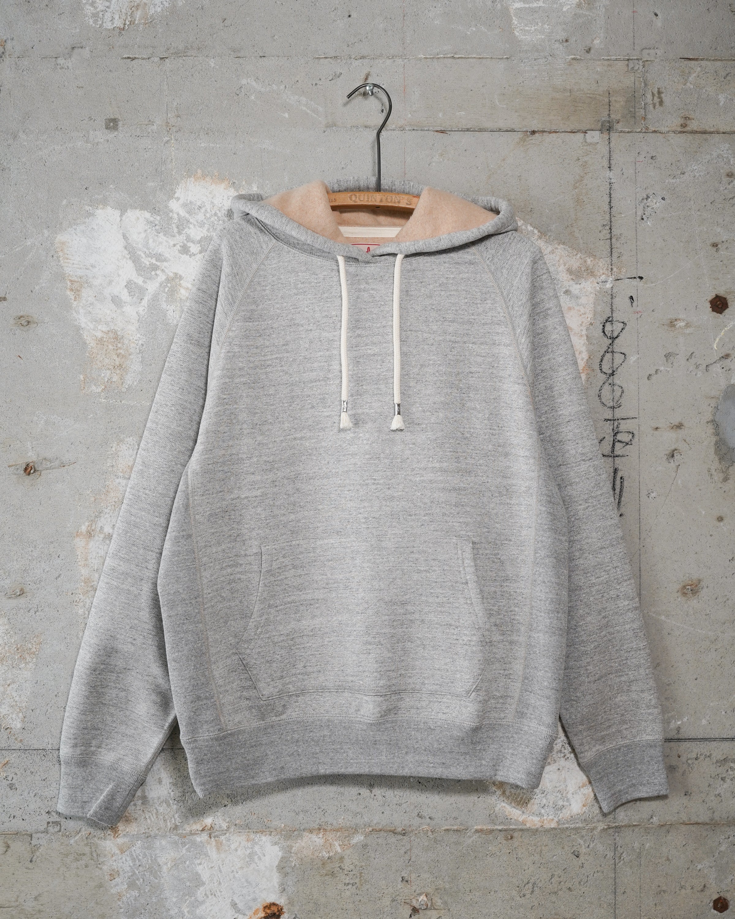 Pullover Hoodie - Fleeced Foxfibre® - Heather Grey - Image 8
