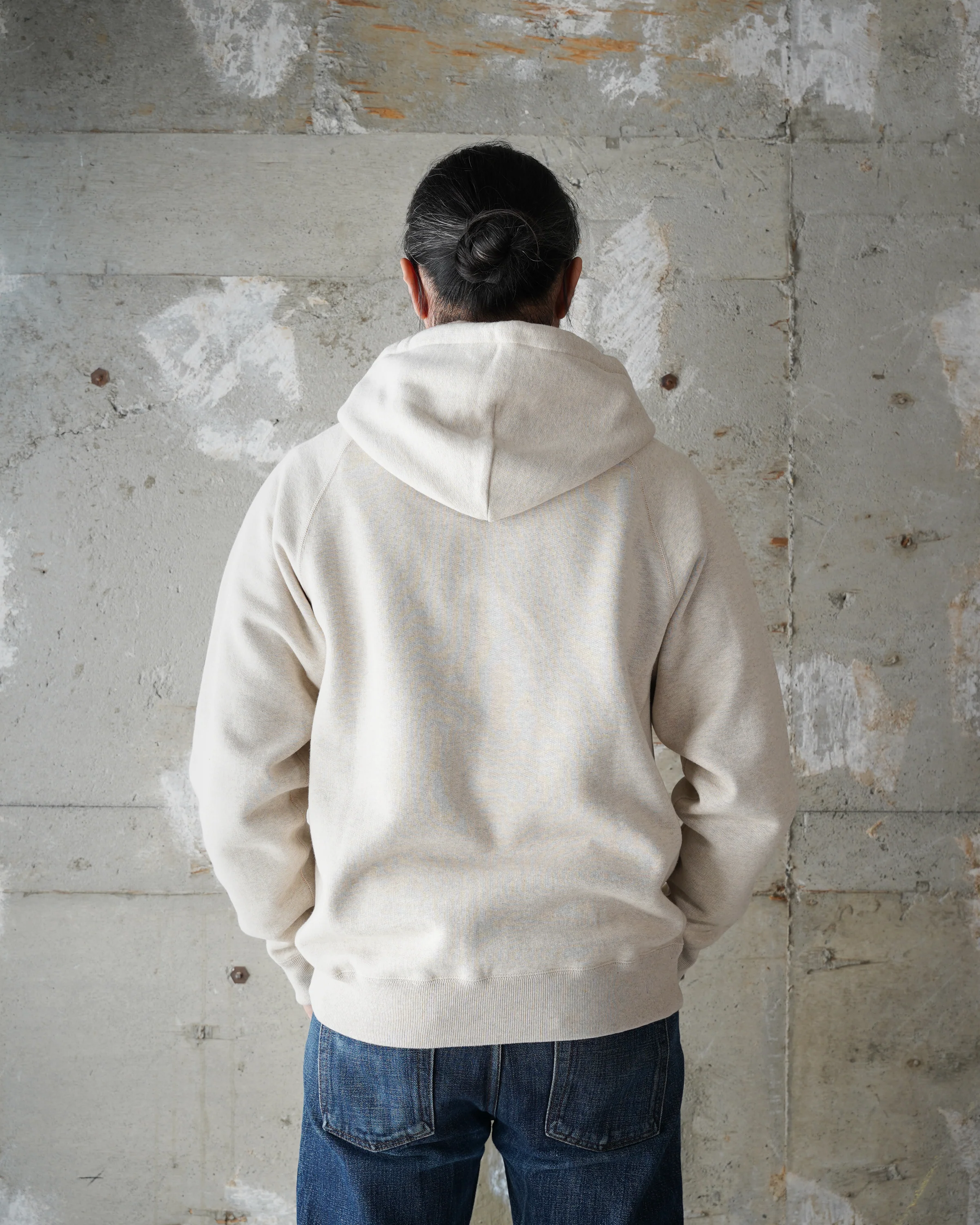 Pullover Hoodie - Fleeced Foxfibre® - Oatmeal - Image 3