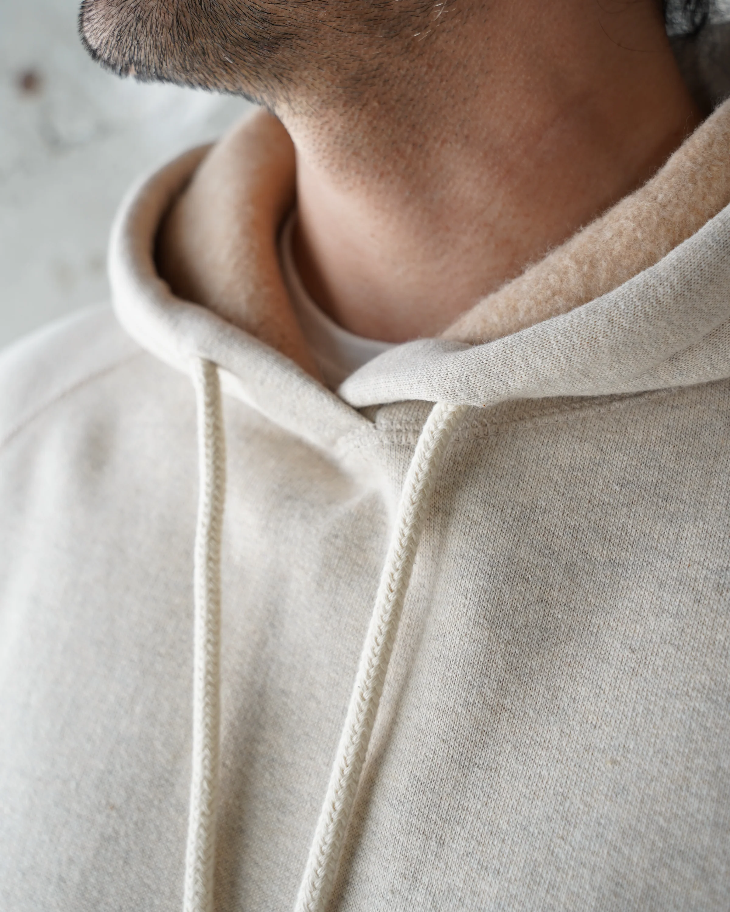 Pullover Hoodie - Fleeced Foxfibre® - Oatmeal - Image 4