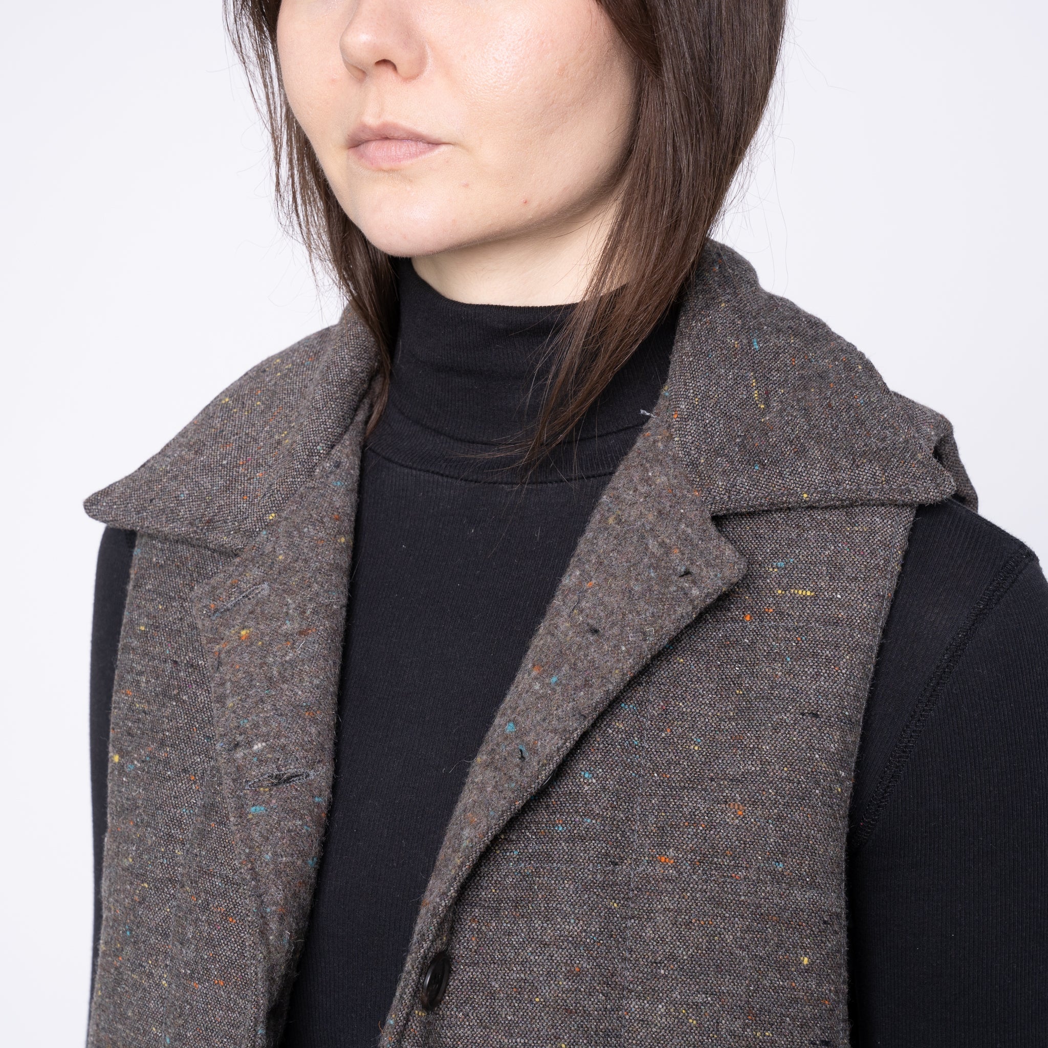 Quilted Vest - Wool   Multi   Nep - Brown - Image 3