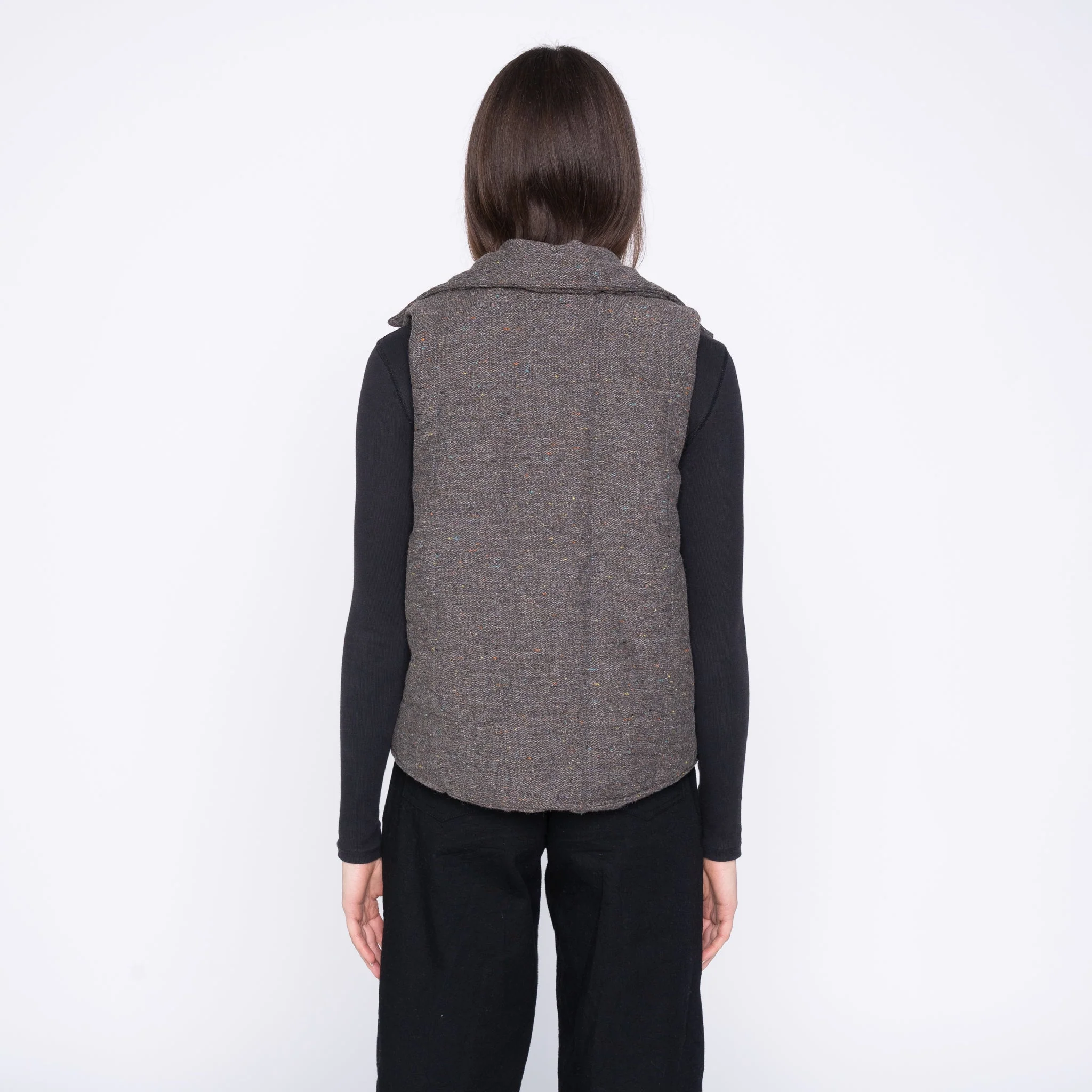 Quilted Vest - Wool   Multi   Nep - Brown - Image 4