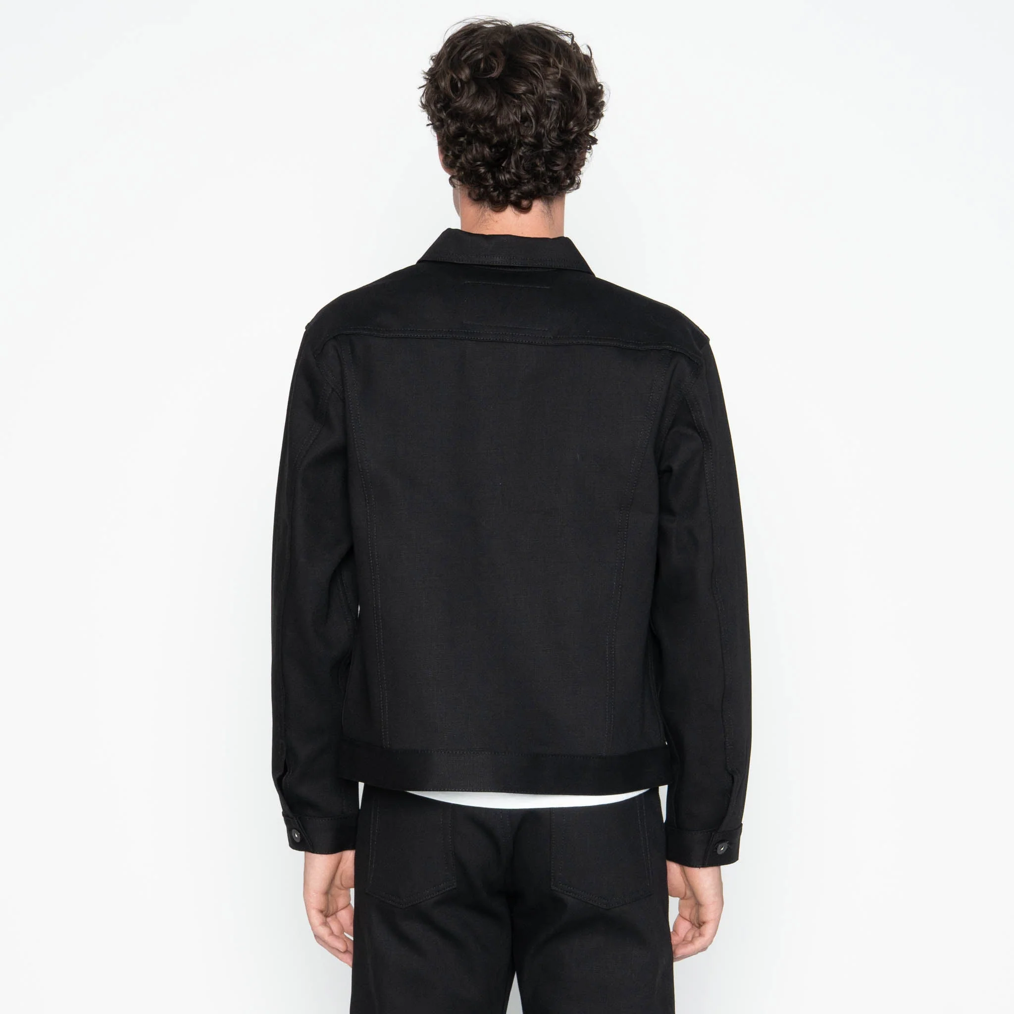 Denim Jacket - Solid Black Selvedge - Image 5