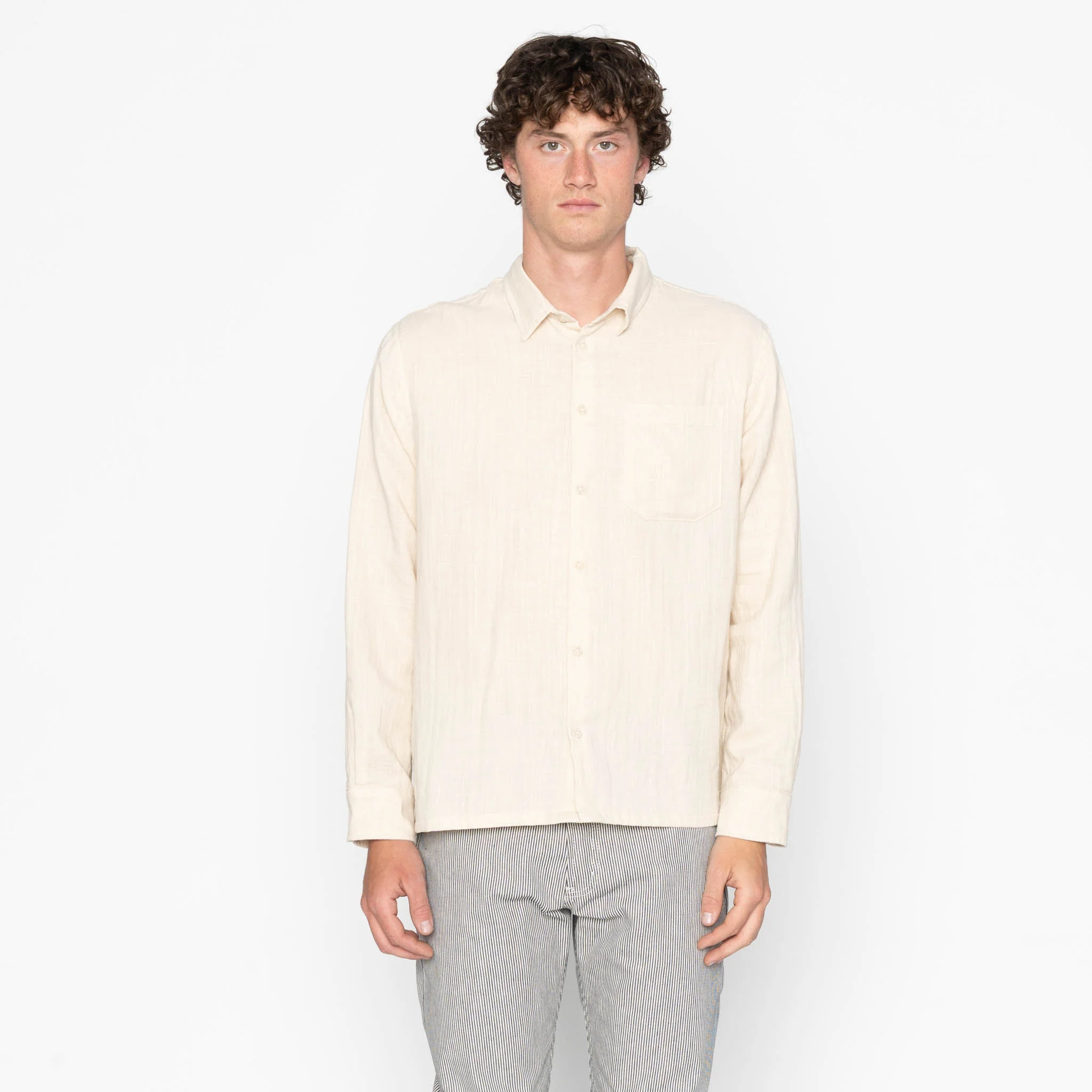 True Shirt - Double Weave Slub Gauze - Bone - Image 2