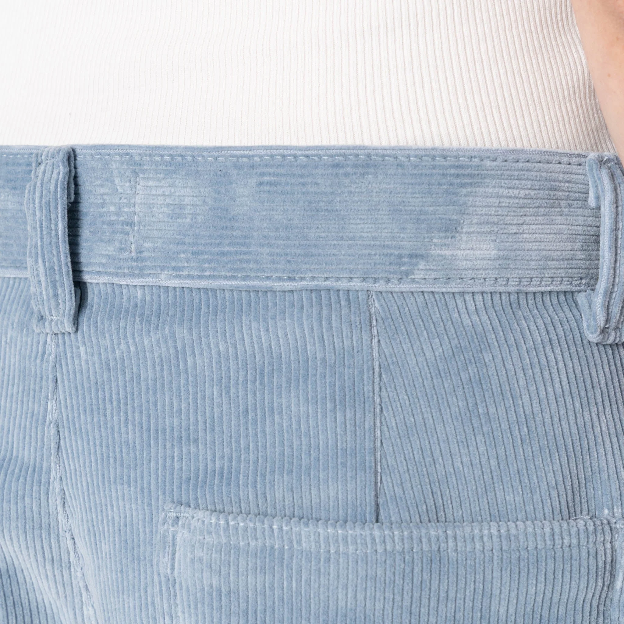 Wide Leg Trouser - Faded Corduroy Organique - Pale Indigo - Image 5